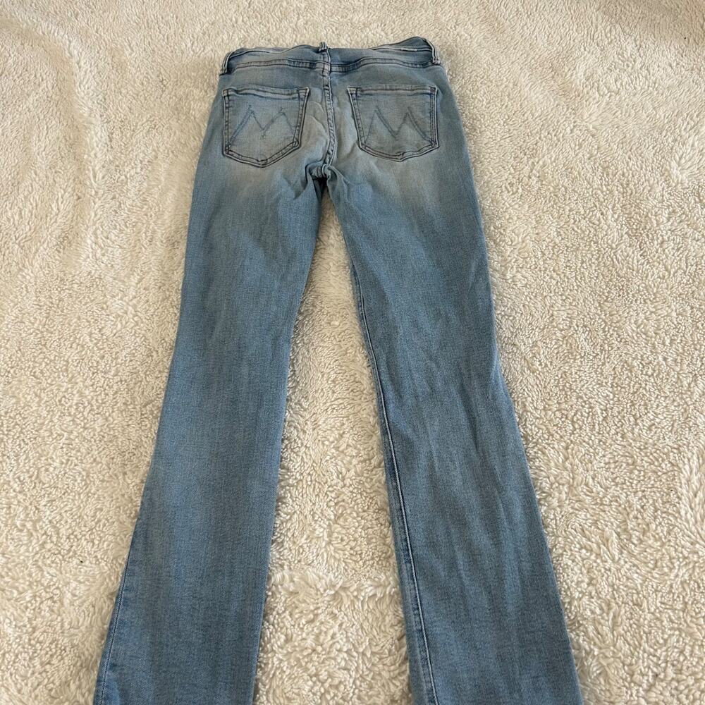 Mother Jeans Womens 25 Blue The Mid Rise Dazzler Ankle Fray Slim Stretch Raw Hem - Picture 3 of 10